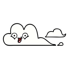 cute cartoon happy cloud