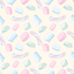 seamless pattern with marshmallows