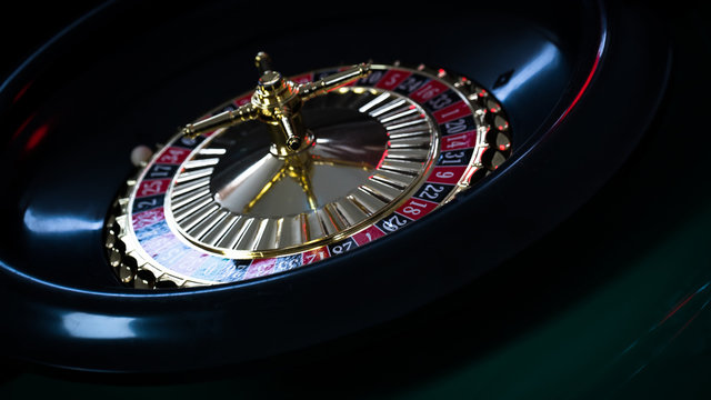 High contrast image of casino roulette 
