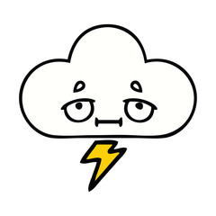 cute cartoon thunder cloud