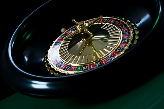High contrast image of casino roulette 