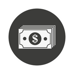 Money banknotes stack with dollar cash icon, money payment, dollar sign