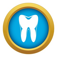 Human tooth icon blue vector isolated on white background for any design
