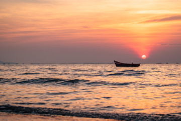 sunset on the sea