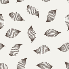 Seamless pattern with abstract leaves. Vector illustration.