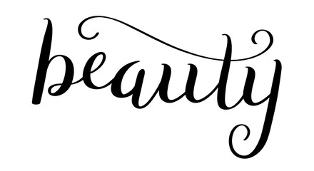 BEAUTY hand lettering banner