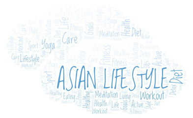 Obraz premium Asian Lifestyle word cloud.