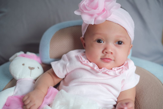 Activities Month Week Old Baby Little Cute Girl Of Newborn - Main Image