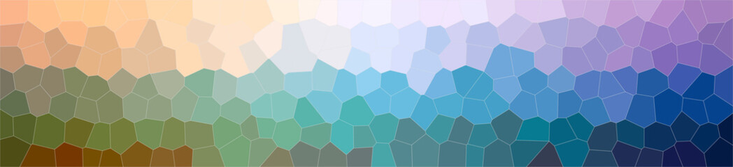 Abstract illustration of blue and orange Little Hexagon background