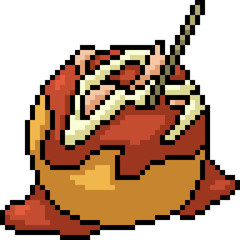 vector pixel art takoyaki