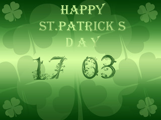 St. Patrick's Day celebration greeting card with text