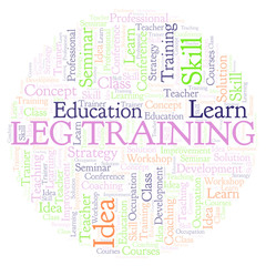 Fototapeta premium Leg Training word cloud.