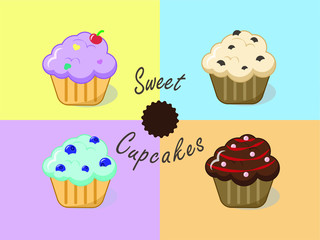 Four cupcakes