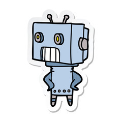 Fototapeta premium sticker of a cartoon robot