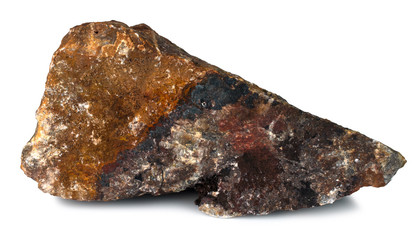 Rock stone isolated on white background with clipping path