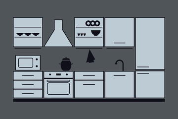 vector illustration of kitchen