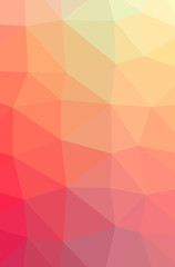 Illustration of abstract Red, Yellow vertical low poly background. Beautiful polygon design pattern.