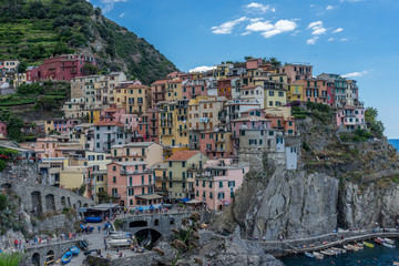 Fototapeta na wymiar The cityscape of Manarola, Cinque Terre, Italy
