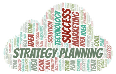 Obraz premium Strategy Planning word cloud.