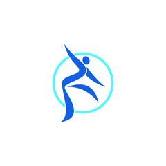 Obraz premium People Sport Gym Icon Template Logo