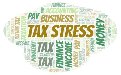 Tax Stress word cloud.