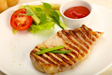 Grilled pork cutlet