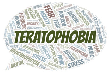 Teratophobia word cloud.