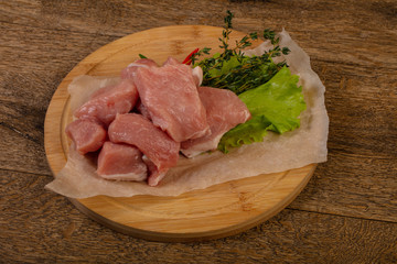 Raw pork meat for roast