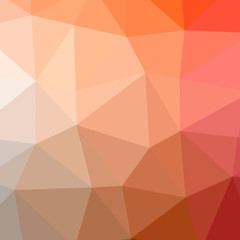 Illustration of abstract low poly orange square background.