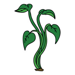 Obraz premium quirky hand drawn cartoon plant