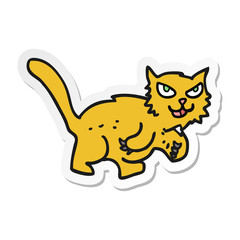 sticker of a cartoon cat