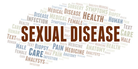 Obraz premium Sexual Disease word cloud.