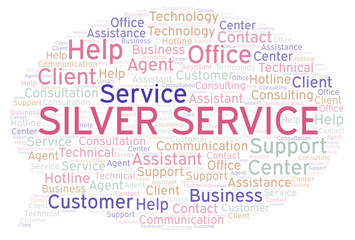 Silver Service word cloud.