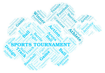 Obraz premium Sports Tournament word cloud.