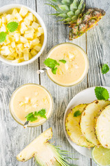 Homemade pineapple smoothie