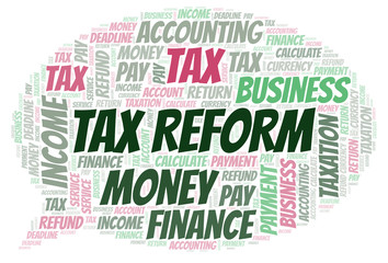 Tax Reform word cloud.