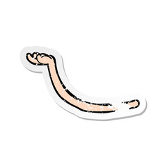 Obraz premium retro distressed sticker of a cartoon arm gesture