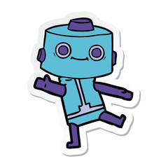 sticker of a cartoon robot
