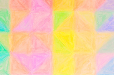 Abstract illustration of green, orange, yellow Wax Crayon background