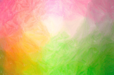 Abstract illustration of green, pink, red, yellow Wax Crayon background