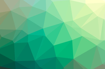Illustration of abstract Green, Yellow horizontal low poly background. Beautiful polygon design pattern.