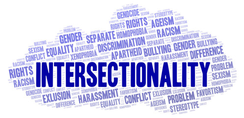Intersectionality - type of discrimination - word cloud. - 253035624