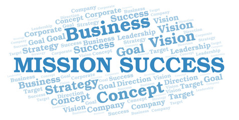 Mission Success word cloud.