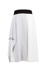 female, summer, light skirt on a transparent mannequin, 100% white background, for use in design