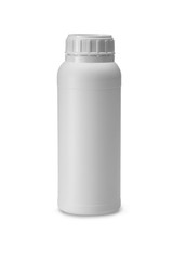 white plastic bottle isolated on white