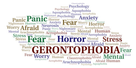 Gerontophobia word cloud.