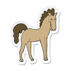 sticker of a cartoon horse