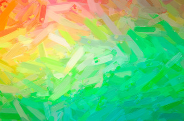 Abstract illustration of green Oil Paint with big brush background