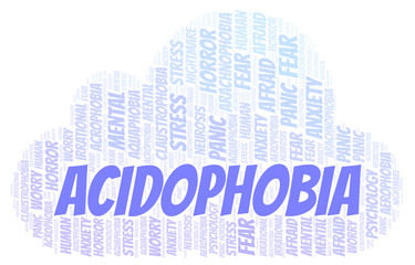 Obraz premium Acidophobia word cloud.