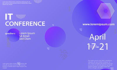 Fototapeta premium Conference announcement design template